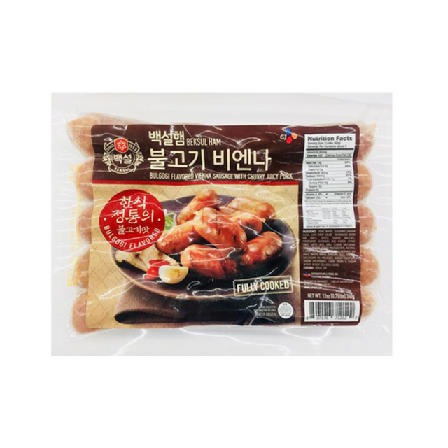 Beksul Bulgogi Flavored Vienna Sausage with Chunky Juicy Pork 12 oz