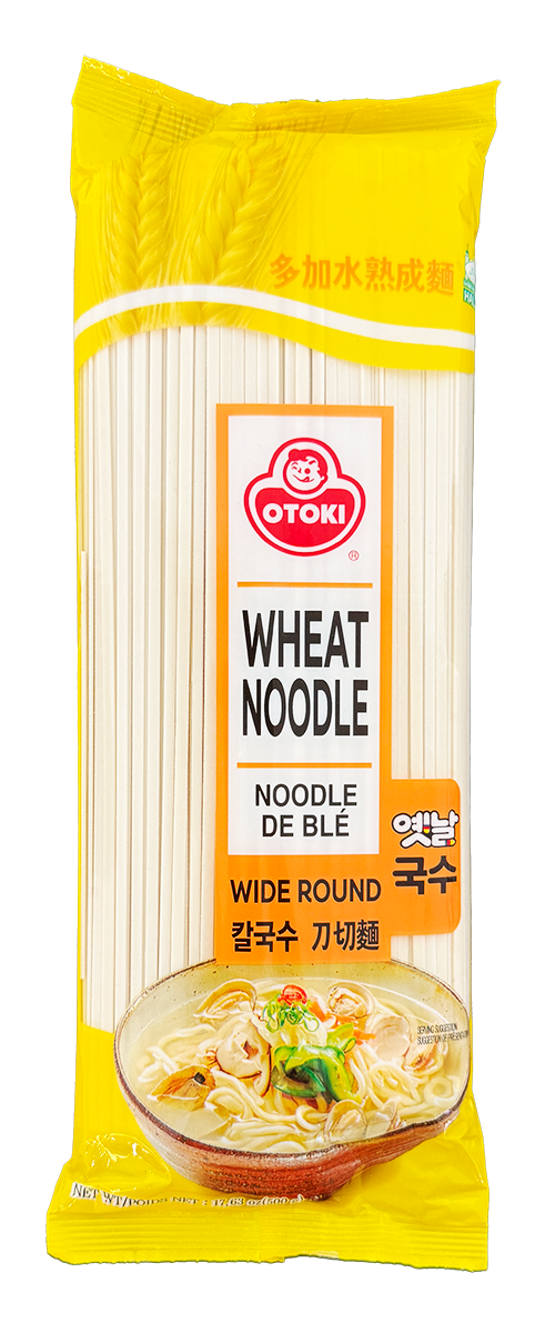 Ottogi Wheat Noodle Wide Round 17.63 oz