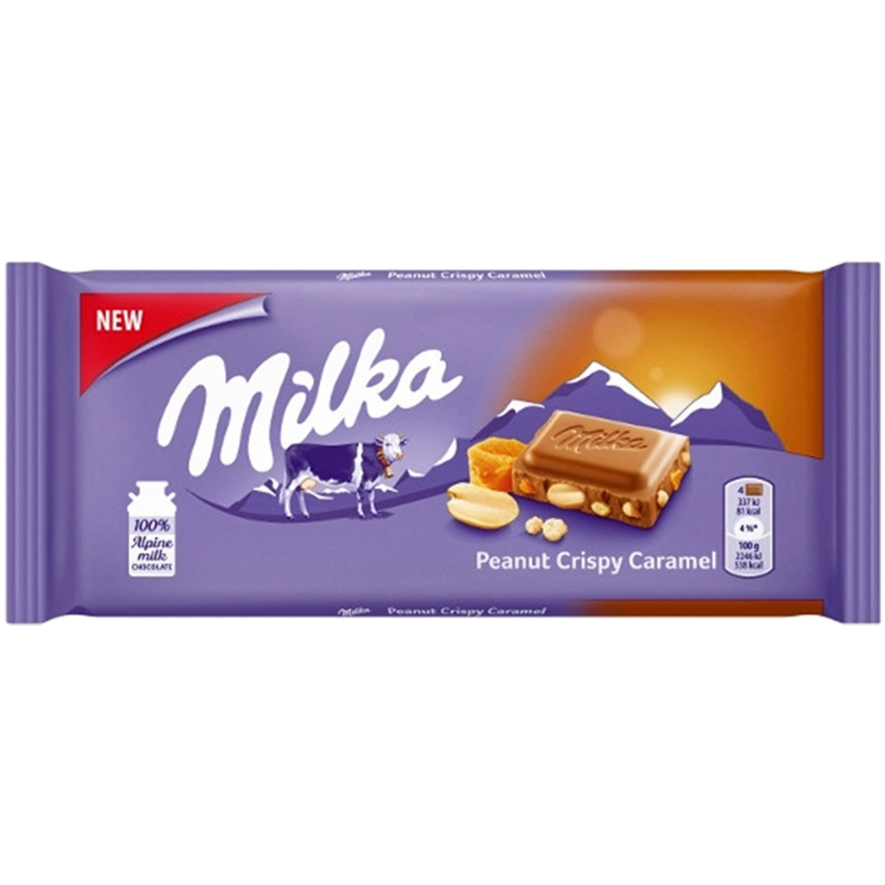 Milka Peanut Crispy Caramel Chocolate 90 g