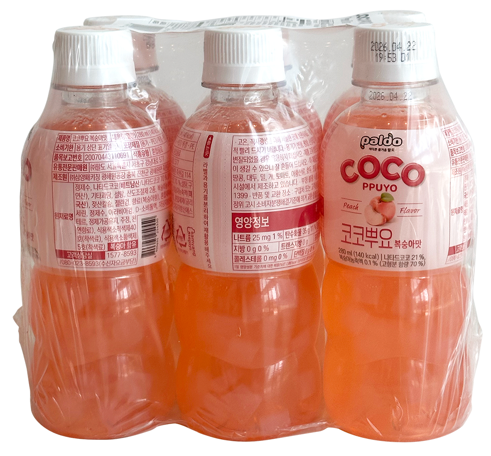 Paldo Coco Ppuyo Peach 6 Pack
