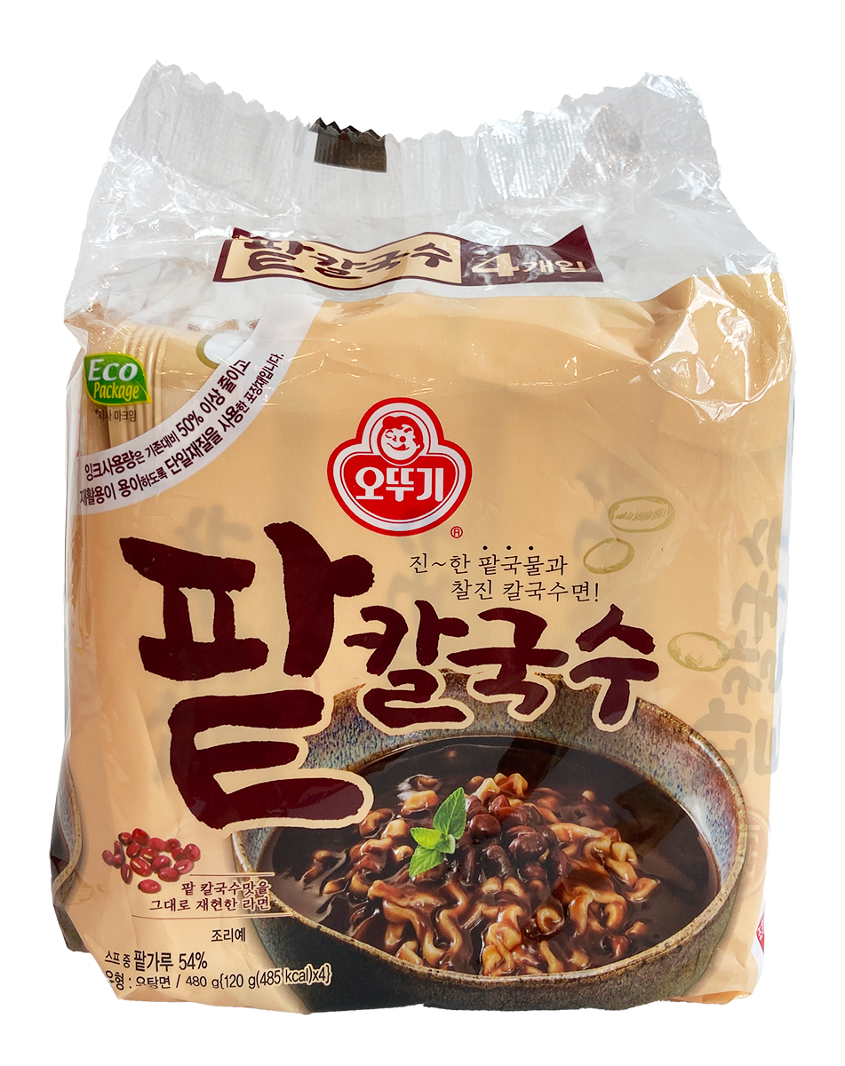 Ottogi Red Bean Kalguksu Ramen 4 Pack