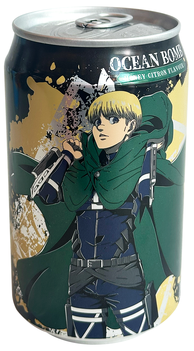 Ocean Bomb Attack on Titan Honey Citron Sparkling Drink 330 ml