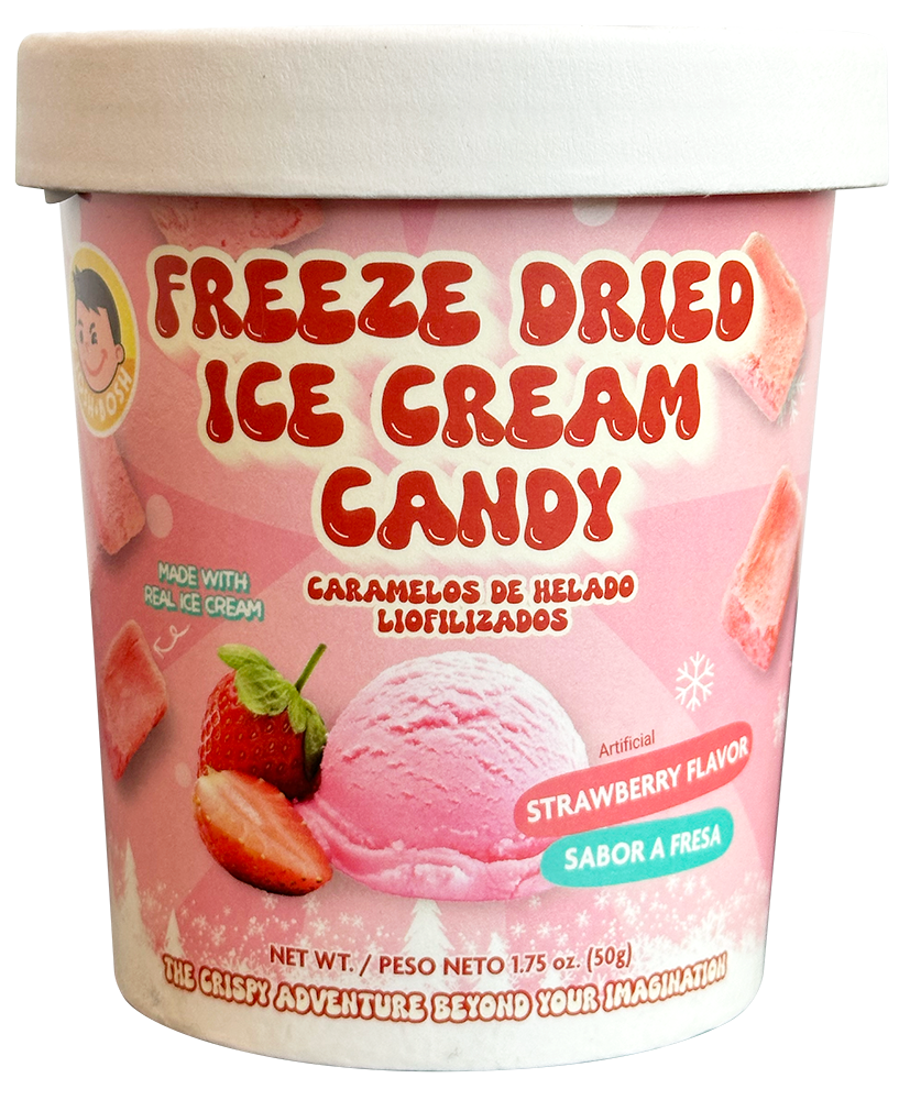 Josh Bosh Freeze Dried Ice Cream Candy Strawberry 1.75 oz