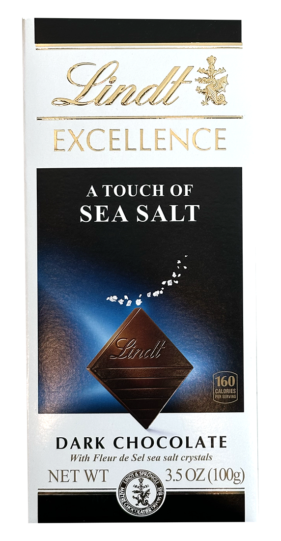 Lindt Excellence Dark Chocolate with a Touch of Sea Salt 3.5 oz