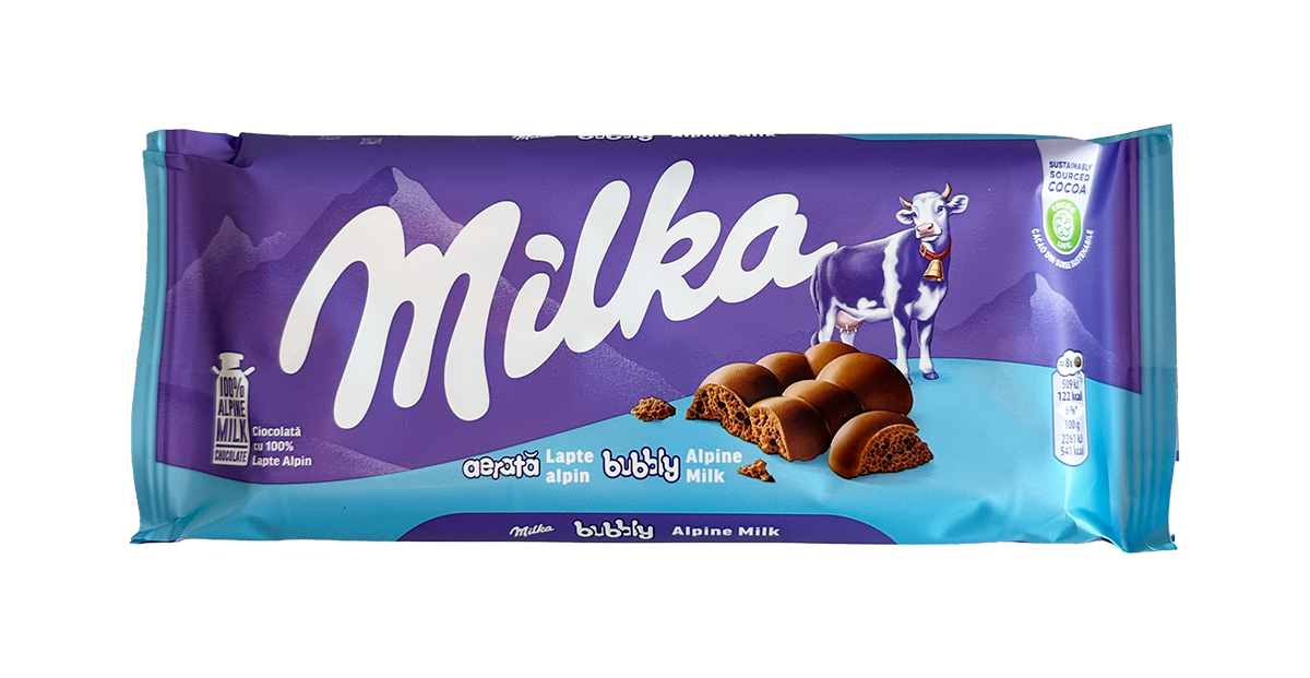 Milka Bubbly Alpine Milk Chocolate 90 g