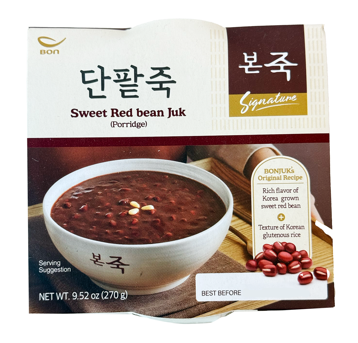 Bon Sweet Red Bean Juk Porridge 9.52 oz