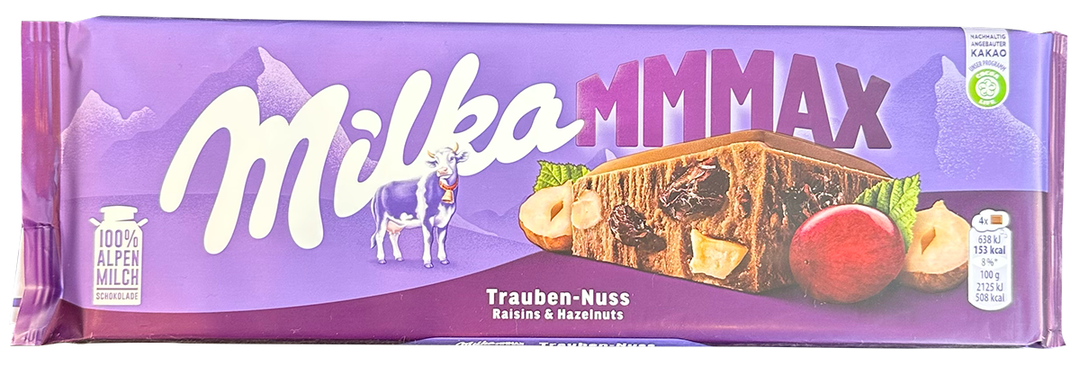 Milka Mmmax Trauben-Nuss Raisins & Hazelnuts 9.5 oz