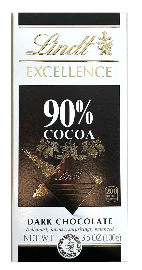 Lindt Excellence 90% Cocoa Dark Chocolate 3.5 oz