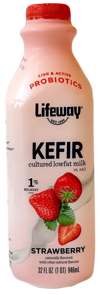 Lifeway Kefir Cultured Lowfat Milk 1% Strawberry 32 oz