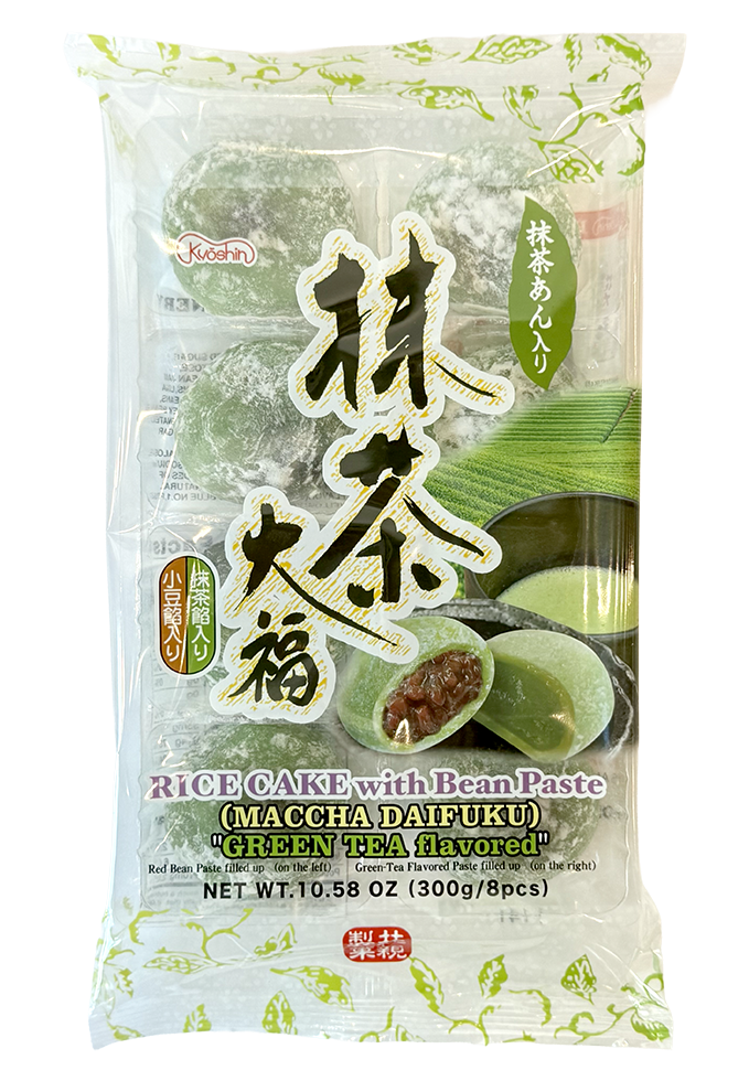 Kyoshin Rice Cake with Bean Paste Green Tea 10.58 oz