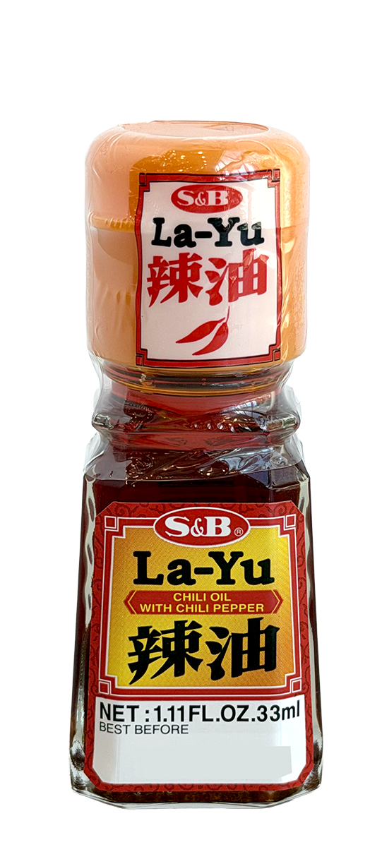 S&B La-Yu Chili Oil with Chili Pepper 1.11 oz