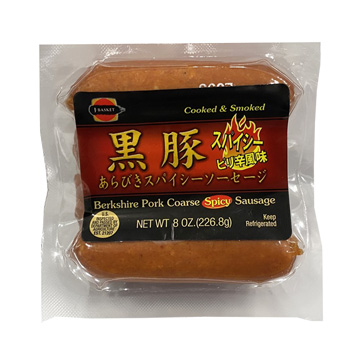 J-Basket Berkshire Pork Coarse Spicy Sausage 8 oz