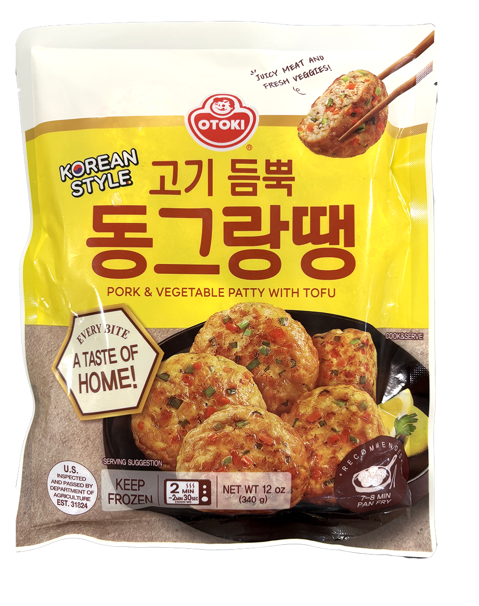 Ottogi Pork & Vegetable Patty with Tofu 12 oz
