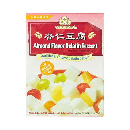 Golden Coins Brand Almond Flavor Gelatin Dessert