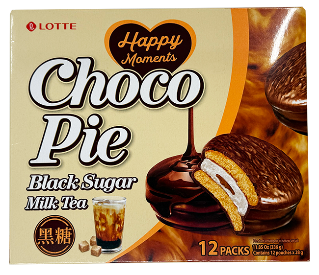Lotte Choco Pie Black Sugar Milk Tea 12 Pack