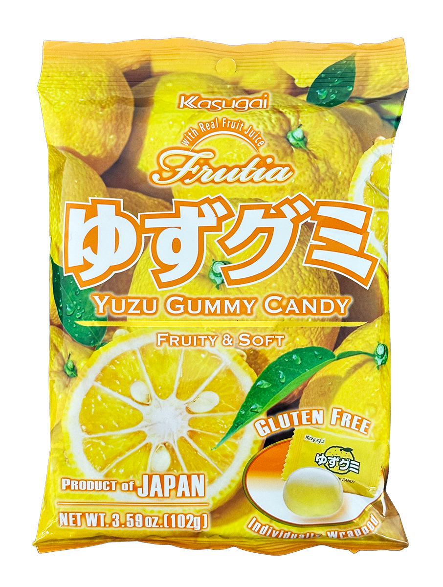 Kasugai Yuzu Gummy Candy Citrus 3.59 oz