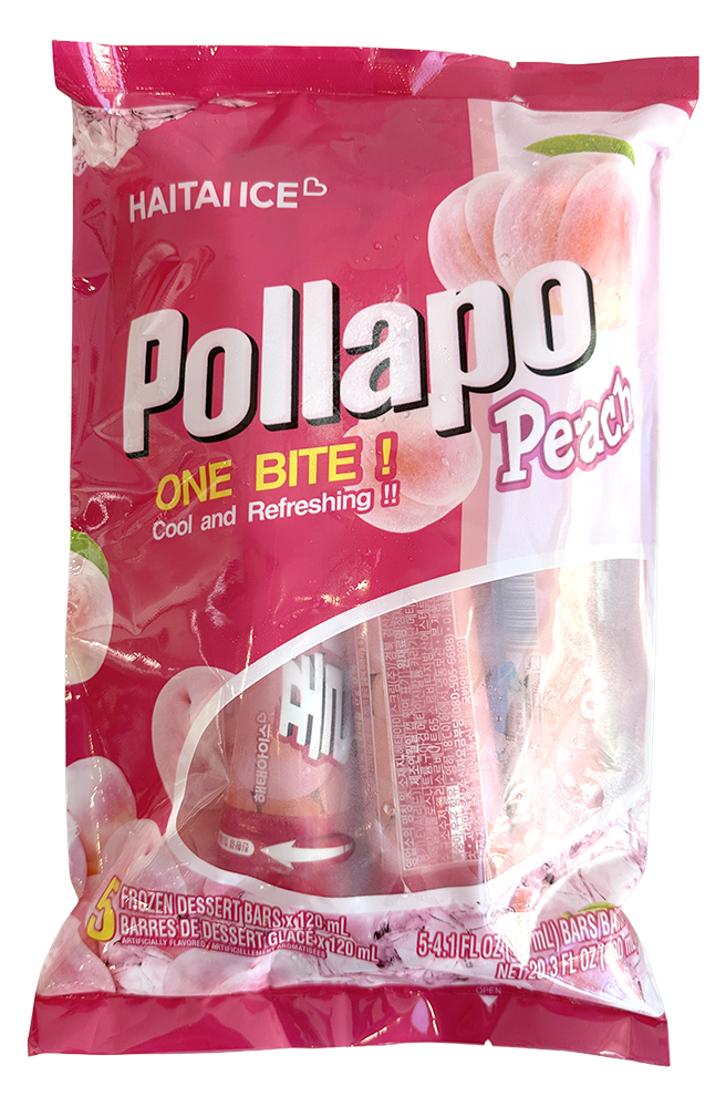 Haitai Ice Pollapo Peach Ice Bar 5 Bars