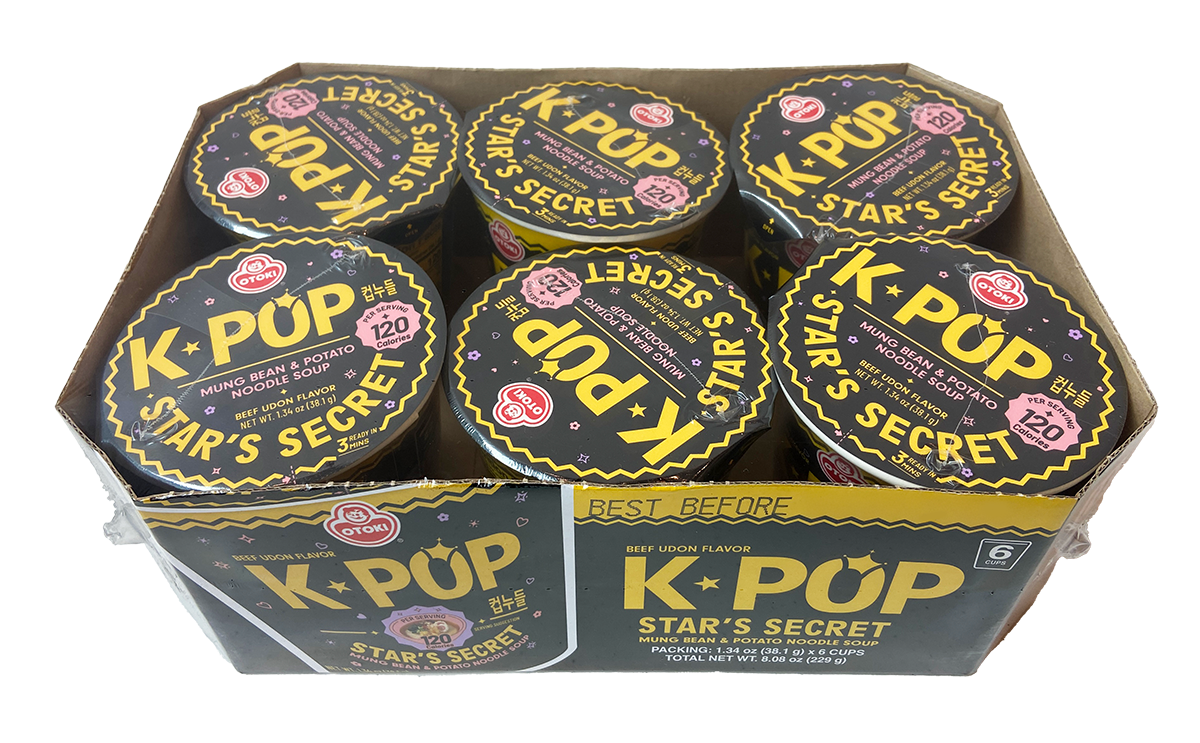 Otoki K-POP Star’s Secret Cup Noodles Beef Udon 6 Pack