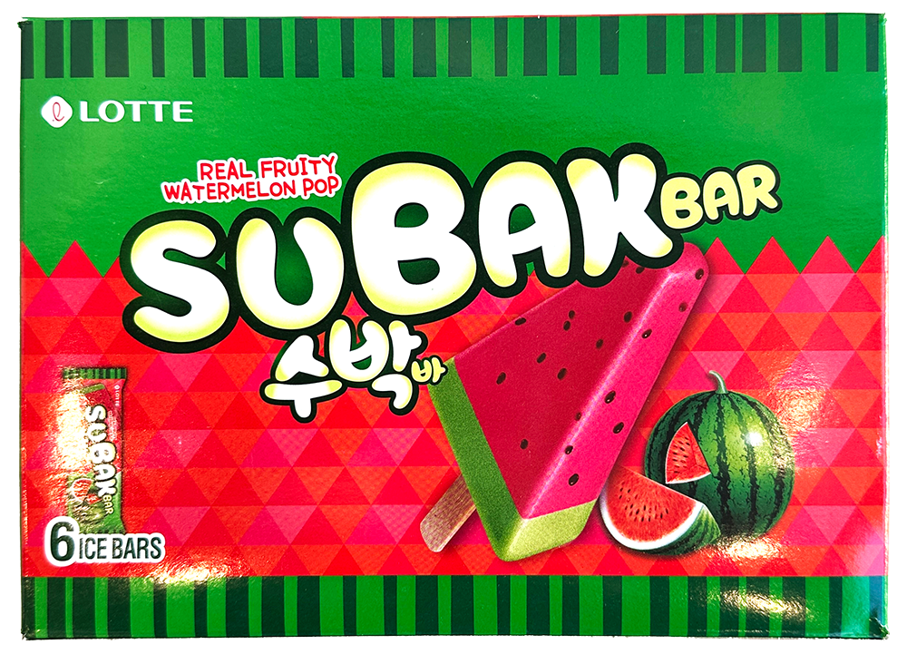 Lotte Watermelon Bar 6 Bars