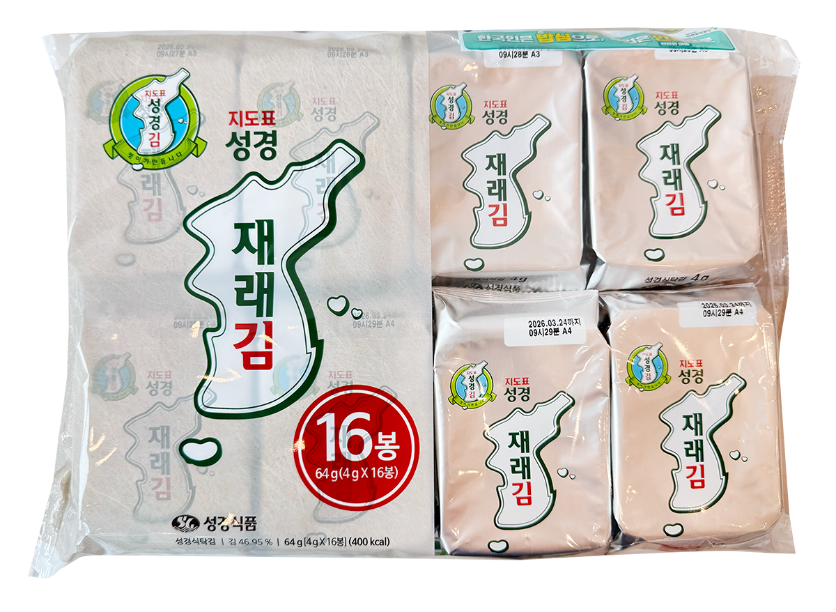 Sung Gyung Seasoned Sliced Seaweed Laver 16 Pack