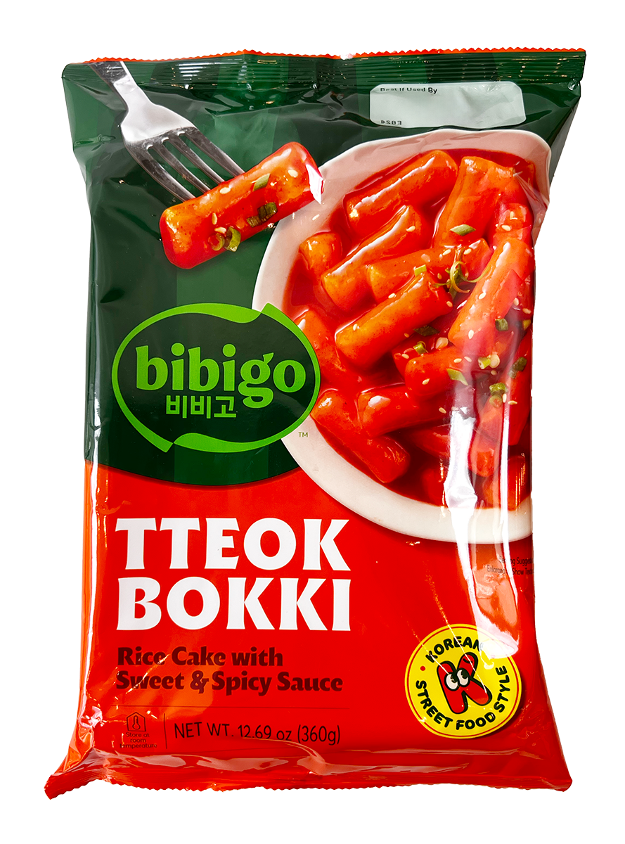 CJ Foods Bibigo Tteokbokki Rice Cake with Sweet & Spicy Sauce 12.69 oz