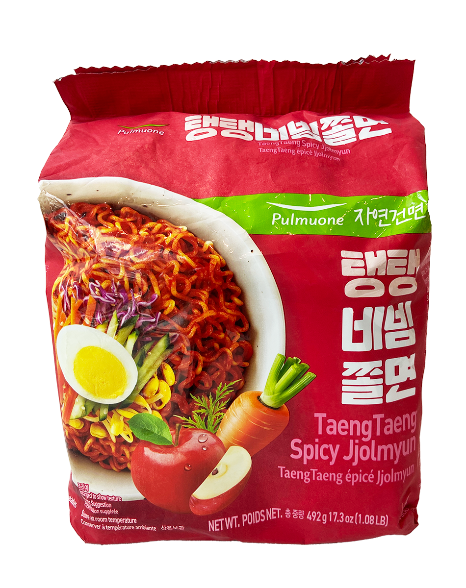 Pulmuone Taeng Taeng Spicy Jjolmyun 4 Pack