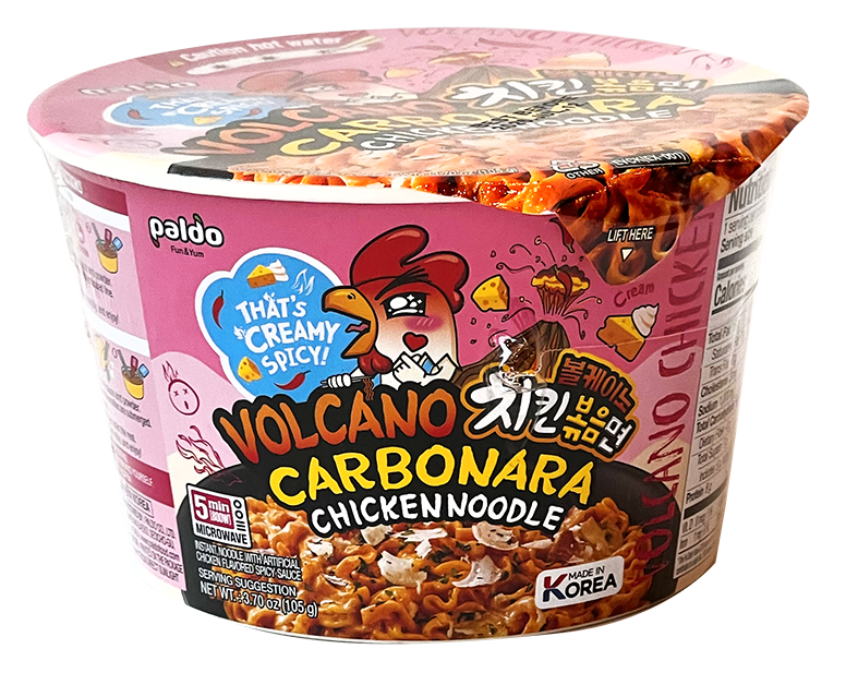 Paldo Volcano Carbonara Chicken Noodle 3.7 oz