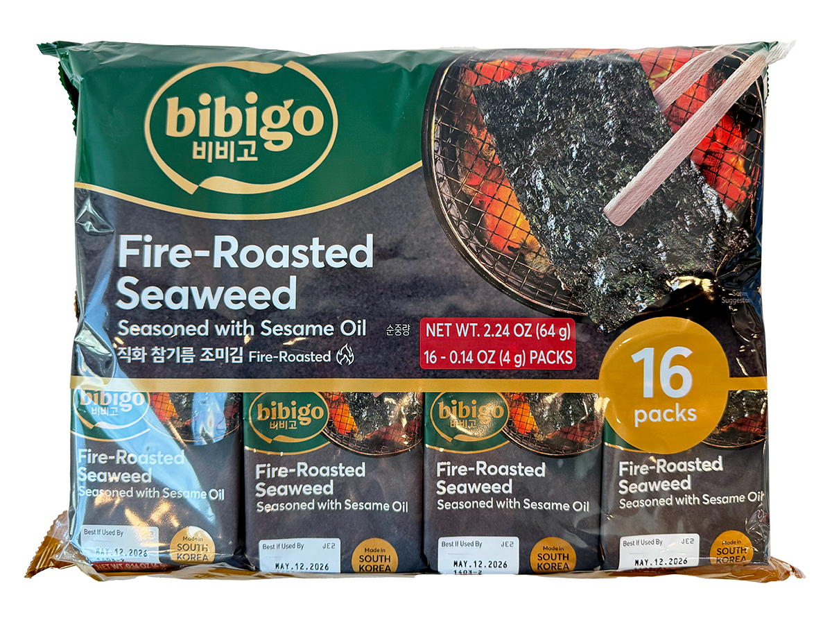 Bibigo Fire-Roasted Seaweed with Sesame Oil 16 Pack