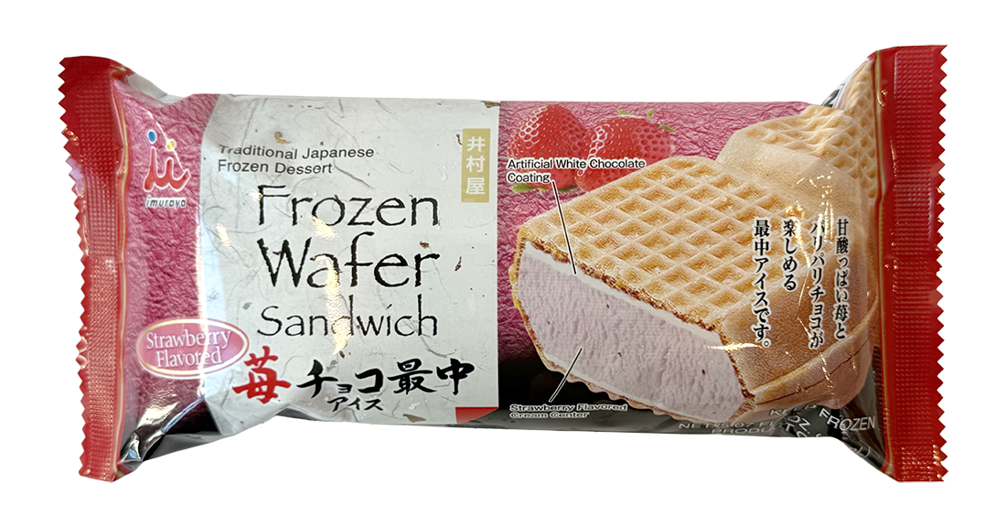 Imuraya Frozen Wafer Sandwich Strawberry 5.07 oz