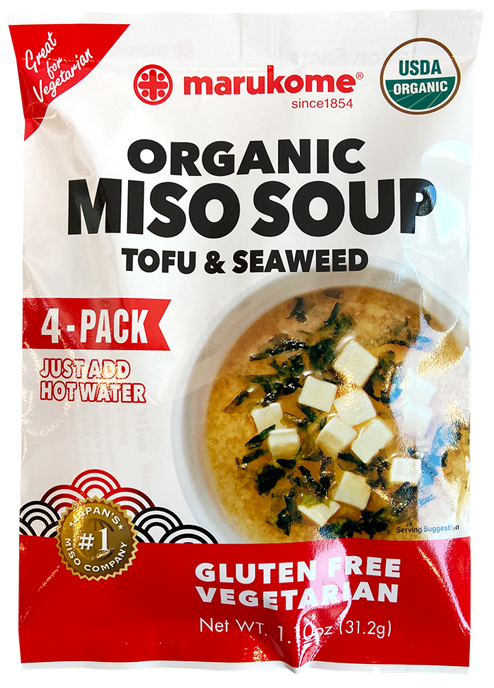 Marukome Organic Miso Soup Tofu & Seaweed 4 Pack