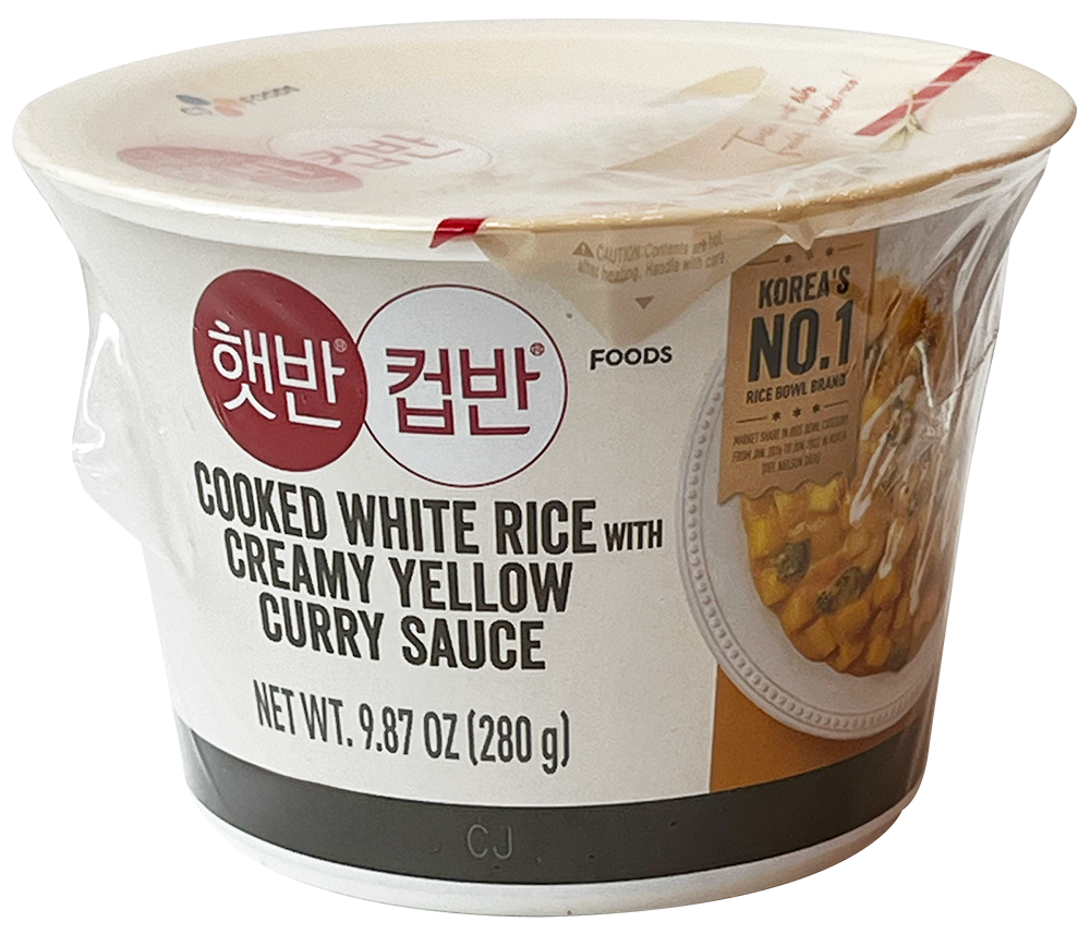 CJ Cooked White Rice with Creamy Yellow Curry Sauce 9.88 oz