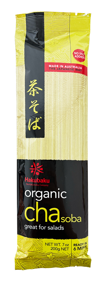 Hakubaku Organic Cha Soba Japanese Green Tea Noodles 7 oz