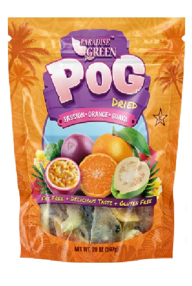 Paradise Green POG Dried Passion Fruit Orange Guava 20 oz
