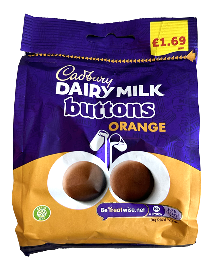 Cadbury Dairy Milk Buttons Orange 85 g
