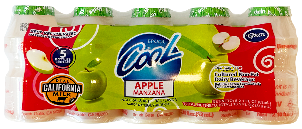 Epoca Cool Apple Cultured Dairy Bevergae 5 Pack