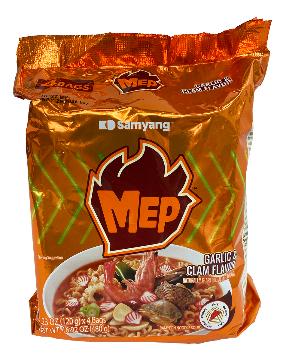 Samyang MEP Garlic & Clam Ramyeon Noodle Soup 4 Pack