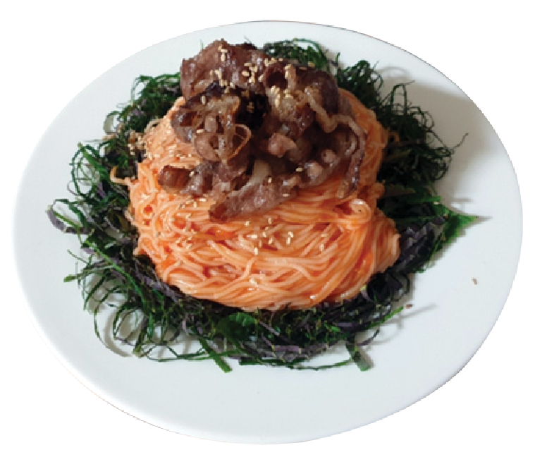 Korean Spicy Noodles w/Beef Belly